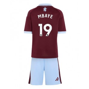 Aston Villa Ibrahim Mbaye #19 Hemmaställ Barn 2026-27 Kortärmad (+ Korta byxor)